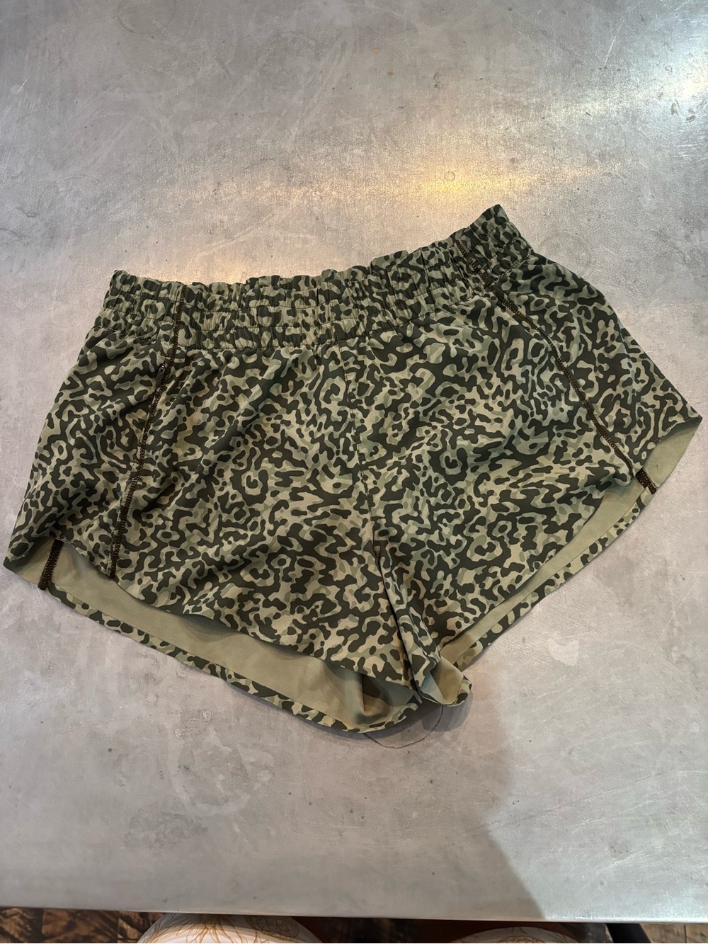 Athleta Olive Green Camo Athletic Shorts